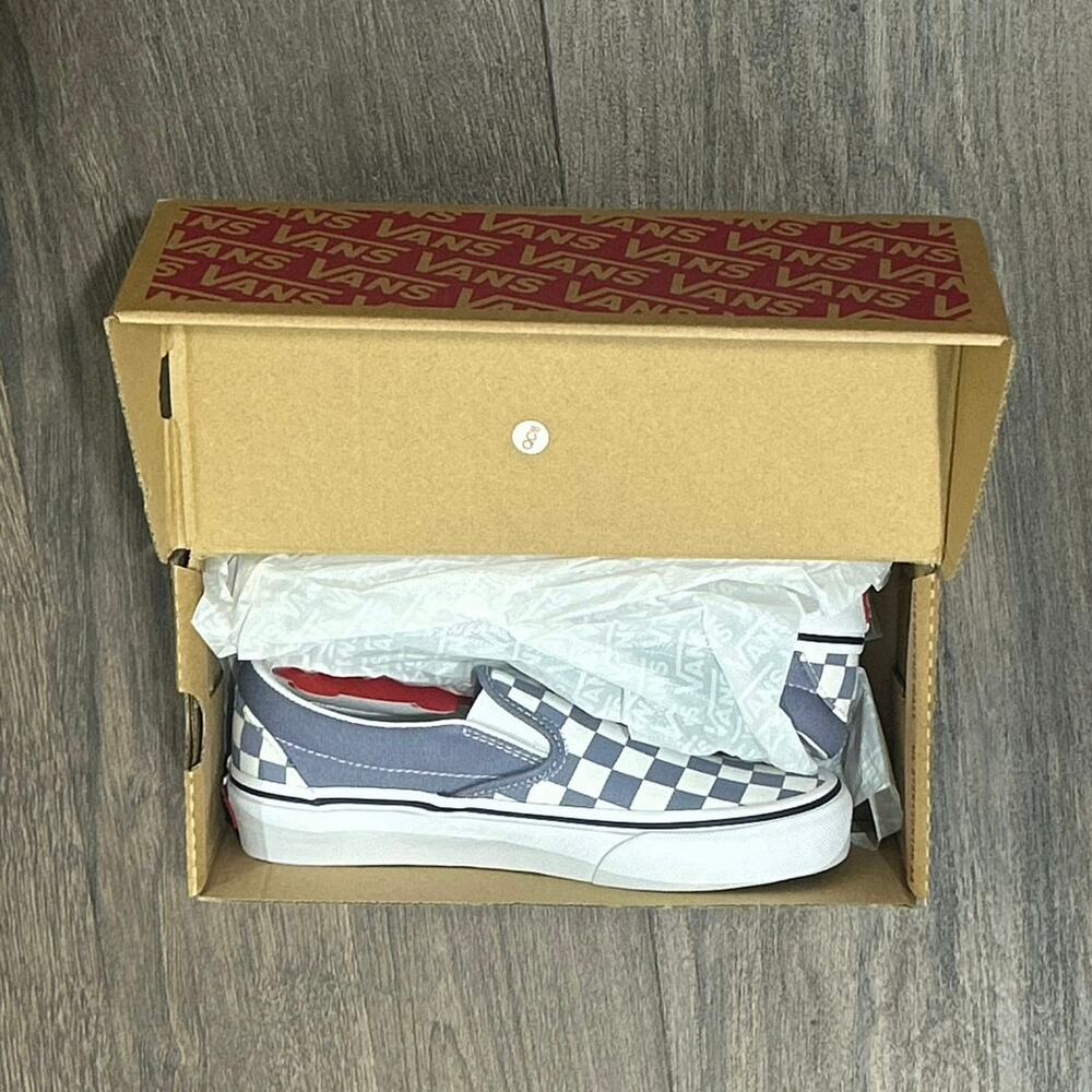 NIB Vans Classic Slip-On Checkerboard Purple Heather Unisex Shoes - Picture 2 of 6